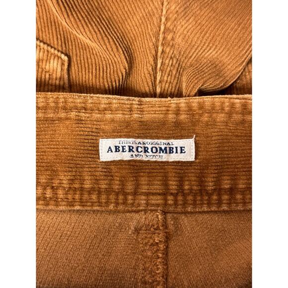 Vintage Abercrombie & Fitch Pants 4 Womens Y2K Caramel Corduroy Low Rise Boot - Picture 6 of 7